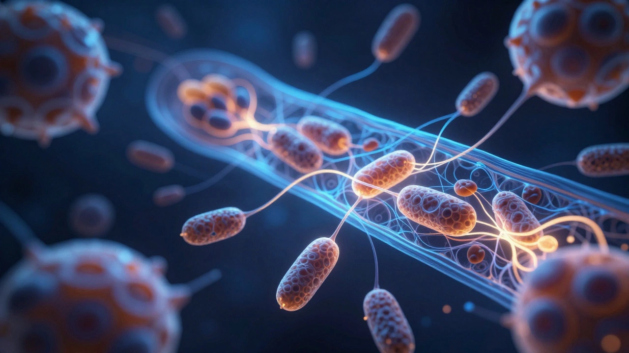 Abstract artistic representation of cellular repair and metabolic energy