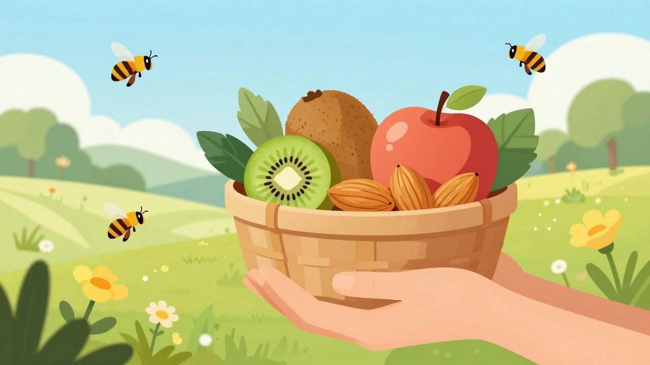 Basket of organic produce symbolizing ethical veganism